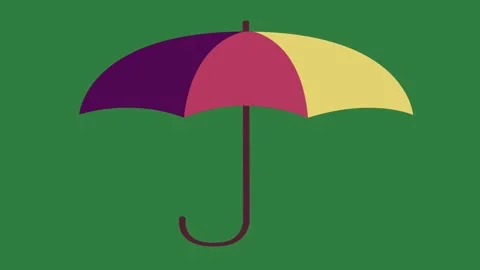 Colorful umbrella on emotion creative composition expression figure layers Stock Footage 335147370