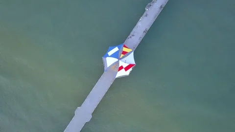 Colorful umbrella Stock Footage 84746736