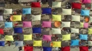 Colorful Umbrellas In Famous Beach In Brazil Stock Footage