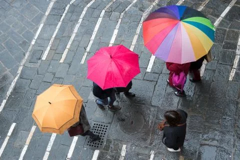 Colorful umbrellas Stock Photos