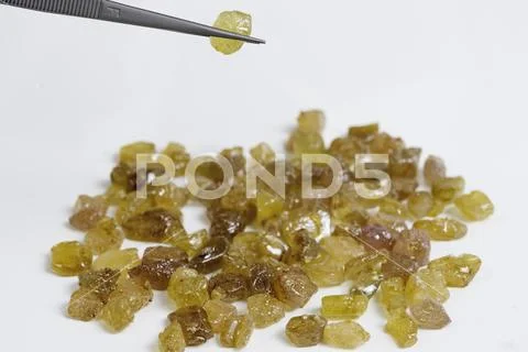 Colorful uncut gemstone,rough sapphire. Stock Photos
