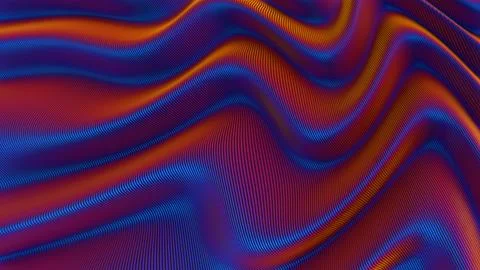 Colorful undulating lines with vibrant gradient hues Stock Illustration