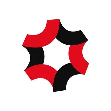 Colorful unity shape logo design vector illustration Stock Illustration