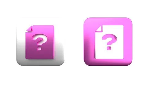 Colorful Unknown document icon isolated on white background. File with Ques.. Stock Illustration