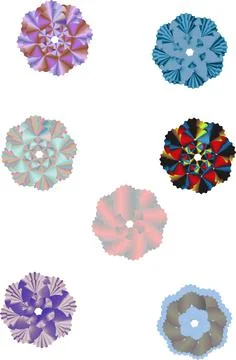 Colorful unusual rounded objects for design. 3D Illustrazione stock