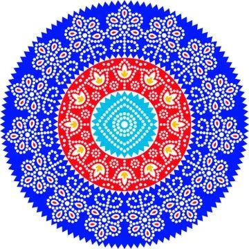 Colorful vector abstract circle dots round design. Stock Illustration