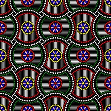 Colorful vector abstract dots circle background pattern design. Illustrazione stock