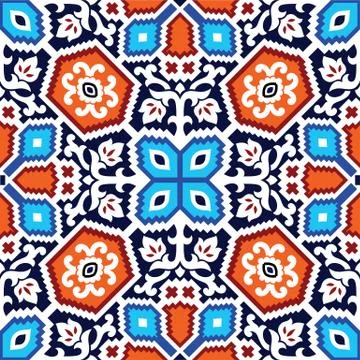 Colorful vector abstract seamless pattern design Stock Illustration