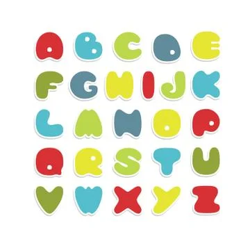 Colorful vector alphabet Stock Illustration