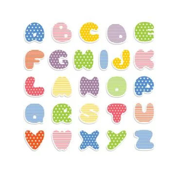 Colorful vector alphabet Stock-Illustration
