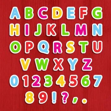 Colorful vector alphabet Stock Illustration