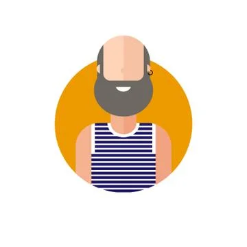 Colorful vector avatar Stock Illustration