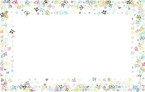 Colorful vector background made from Bengali alphabets, scripts, letters Illustrazione stock