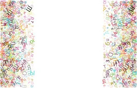Colorful vector background made from Russian alphabets, scripts, letters 스톡 일러스트