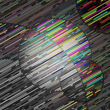 Colorful vector background made of stripes. Abstract space with tubes and dots Stock Illustration