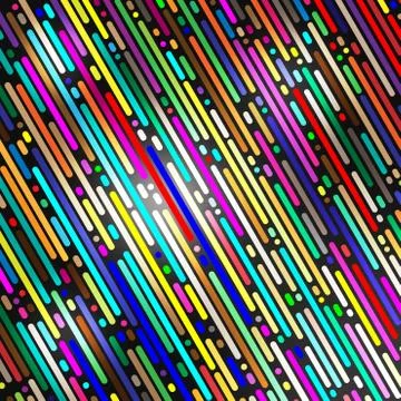 Colorful vector background made of stripes. Abstract tubes and dots. Pop art Stock Illustration