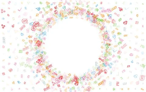 Colorful vector background made from Tamil alphabets, scripts, letters. 스톡 일러스트