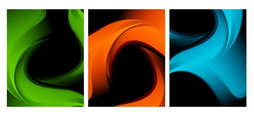 Colorful vector backgrounds set Stock Illustration