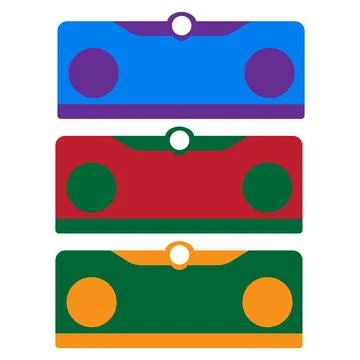 Colorful vector banner design set with abstract elements for web Stock Illustration