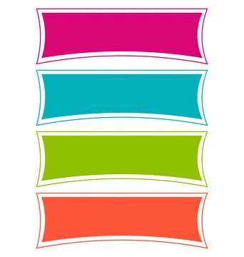 Colorful vector banner design set includes business web elements Stock Illustration
