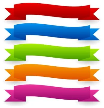 Colorful Vector banner set - Wavy, waving version Ilustración de archivo
