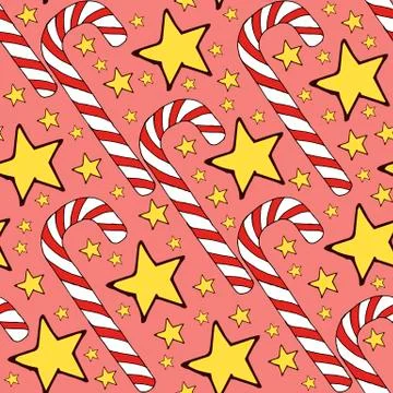 Colorful vector caramel cane pattern on background. Spiral collection. Vector Stock Illustration