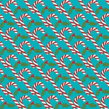Colorful vector caramel cane pattern on background. Spiral collection. Vector Stock Illustration