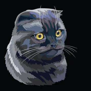 Colorful vector cat, part 9 Stock Illustration
