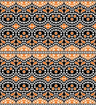 Colorful vector chunri dot panting mosaic pattern design Stock Illustration