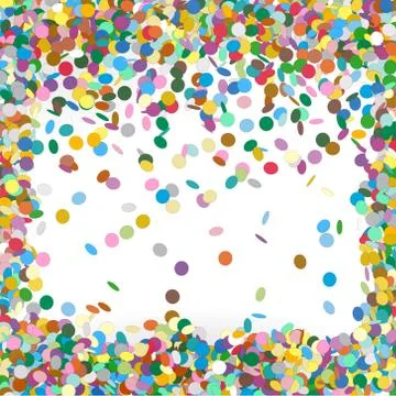 Colorful Vector Confetti Background Template Illustrazione stock