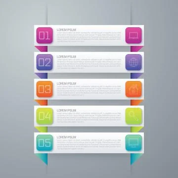 Colorful vector design for workflow layout Stock Illustration