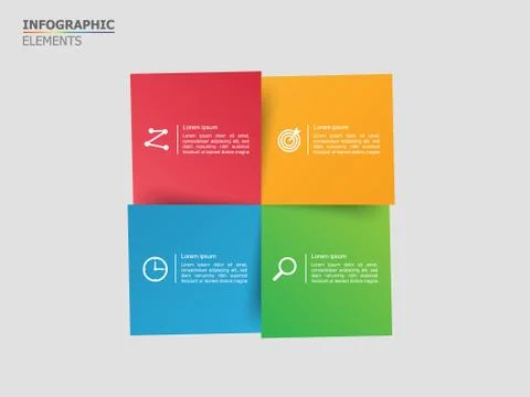 Colorful vector elements for infographics Stock Illustration