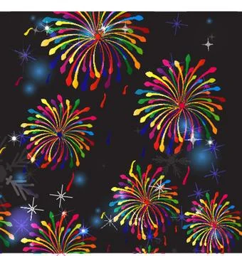 Colorful vector fireworks Stock-Illustration
