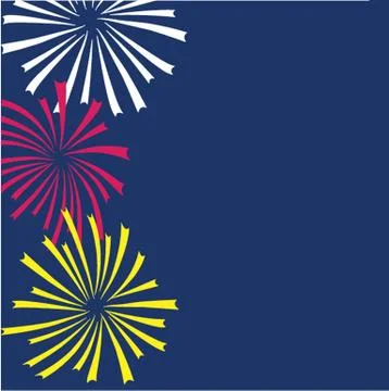 Colorful vector fireworks Illustrazione stock