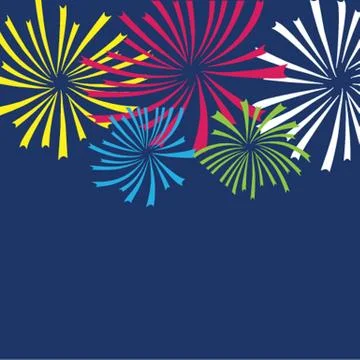 Colorful vector fireworks Stock Illustration