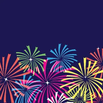 Colorful vector fireworks Stock Illustration