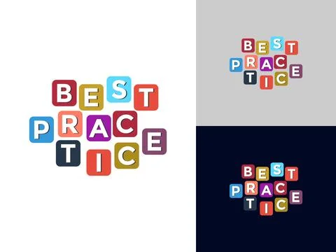 Colorful vector flat design background best practice. colorful square best .. Stock Illustration