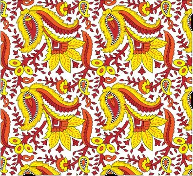 Colorful vector flower bunch pattern design. Stock Illustration