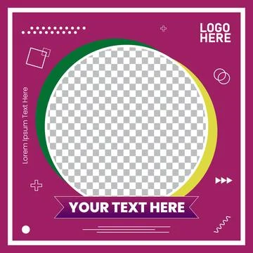 Colorful Vector Frame Background Template Design Stock Illustration