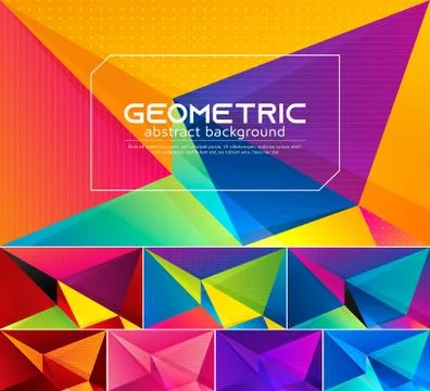 Colorful vector geometric abstract background Stock-Illustration