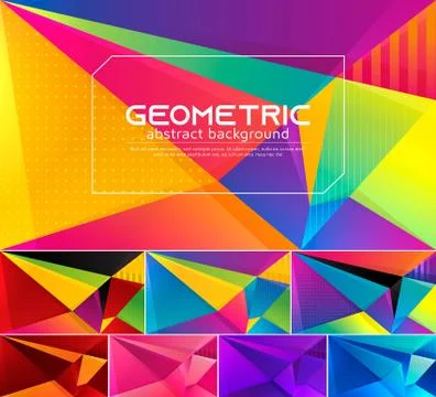 Colorful vector geometric abstract background Stock Illustration