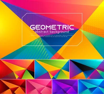 Colorful vector geometric abstract background Stock Illustration