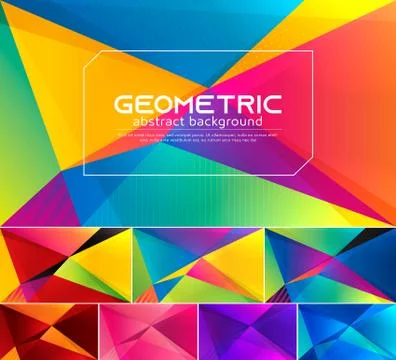 Colorful vector geometric abstract background Stock Illustration