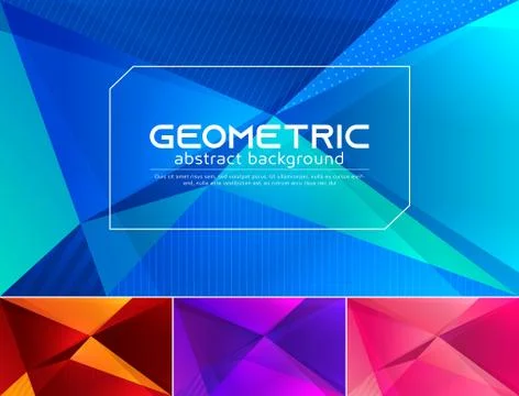 Colorful vector geometric abstract background Stock Illustration