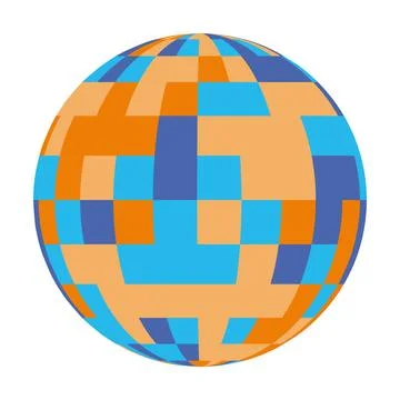 Colorful Vector Globe Design With Vibrant Patterns 스톡 일러스트