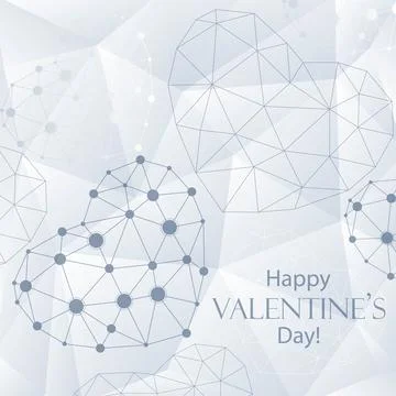 Colorful vector hearts made of connected points 스톡 일러스트