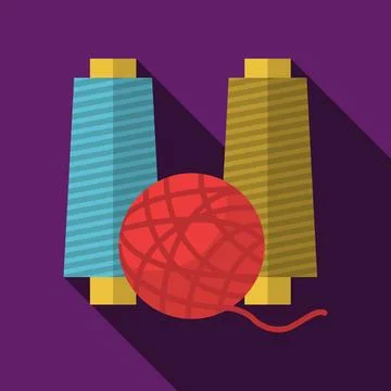 Colorful vector icon for threads Flat color vector icon for blue and yello... 写真素材