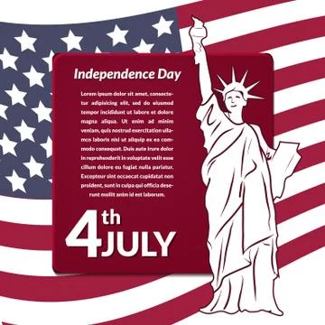 Colorful vector illustration of independence day usa Stock Illustration