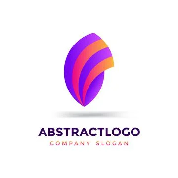 Colorful Vector leaf Abstract emblem icon logotype element for template Illustrazione stock