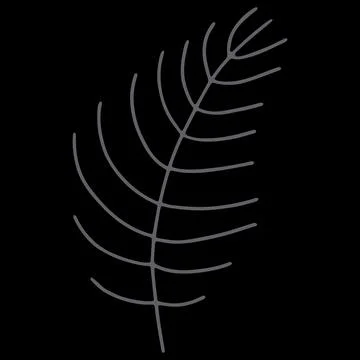 Colorful Vector Leaf Illustration on Black Background. Stock Illustration